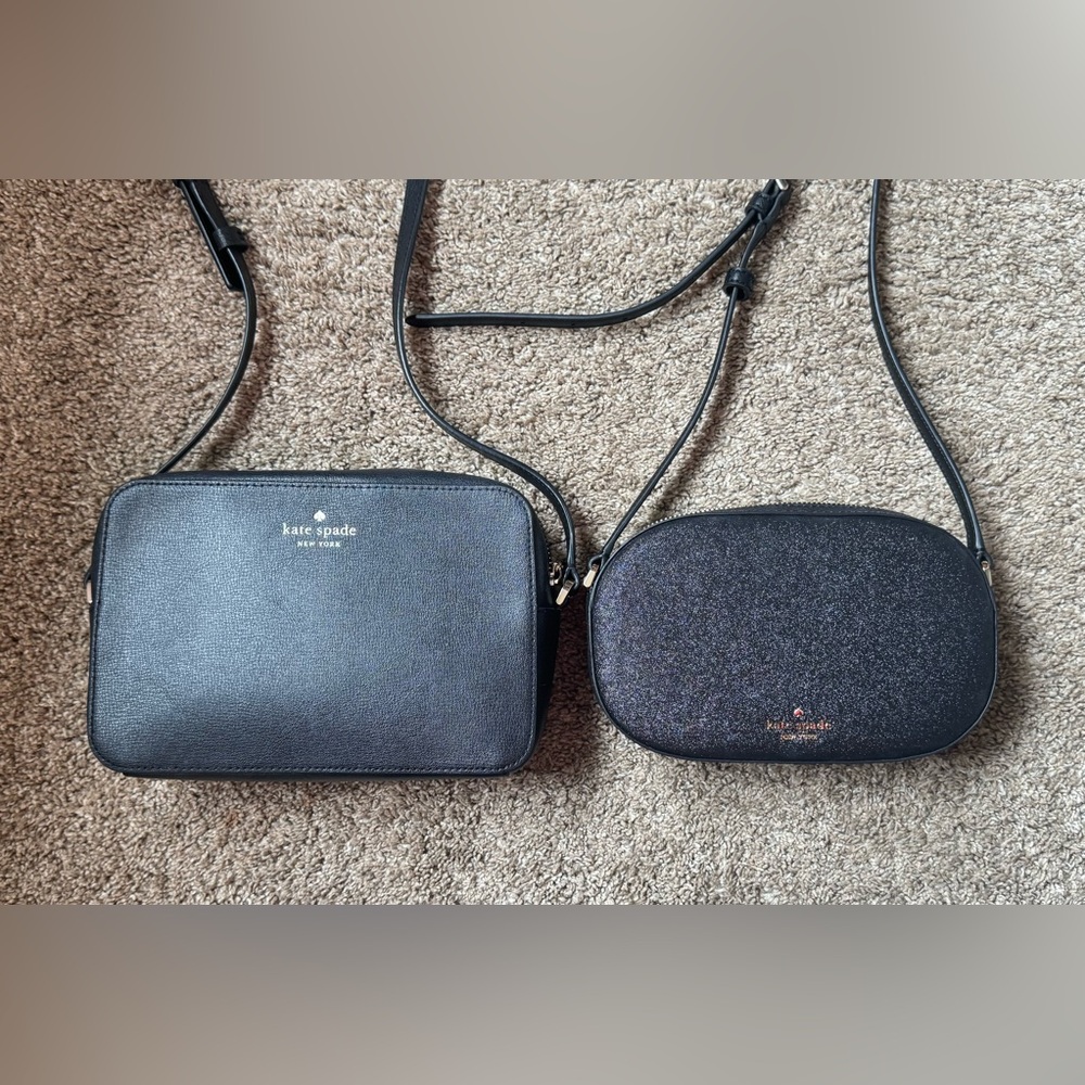 Kate Space Black Crossbody Duo - Textured and Glitter Finish